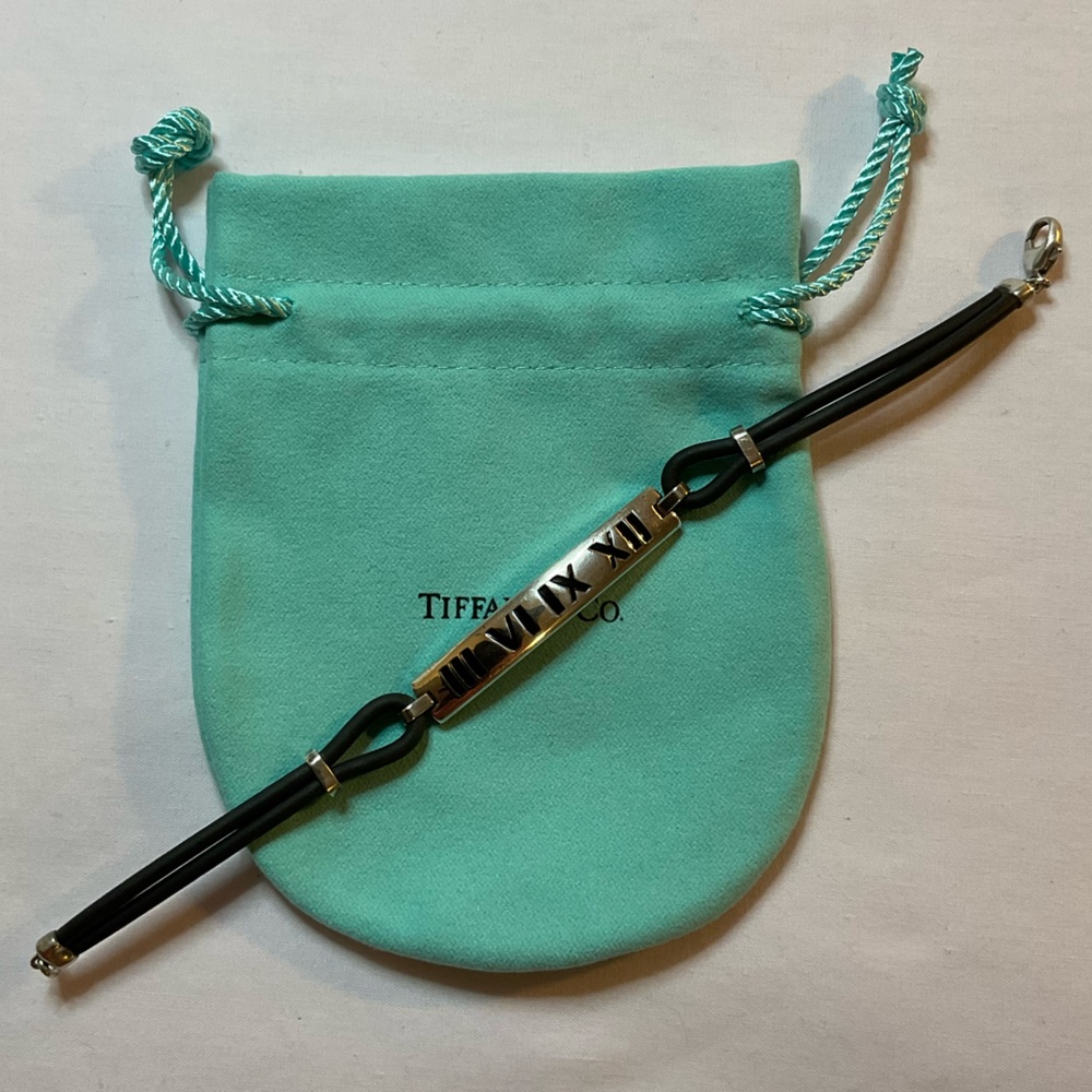 TIFFANY &Co. ATLAS Roman Numeral Bracelet Sterling Silver 925 7.25"